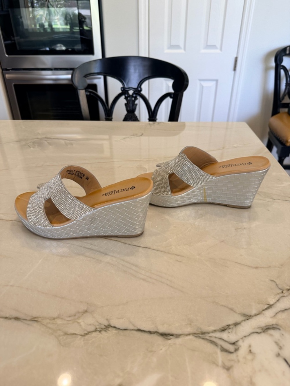 Patrizia Silver Crystal Slide Mules for Women - Picture 4 of 4